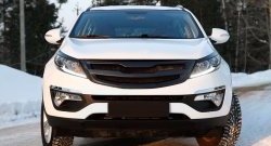 4 999 р. Решётка радиатора RA V2  KIA Sportage  3 SL (2010-2016) дорестайлинг, рестайлинг (С сеткой металлик, Неокрашенная)  с доставкой в г. Санкт‑Петербург. Увеличить фотографию 4