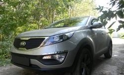 1 469 р. Нижняя сетка на бампер Russtal (черная)  KIA Sportage  3 SL (2010-2014)  с доставкой в г. Санкт‑Петербург. Увеличить фотографию 3