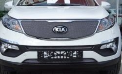 1 539 р. Сетка в решетку радиатора Russtal  KIA Sportage  3 SL (2014-2016) рестайлинг (хром)  с доставкой в г. Санкт‑Петербург. Увеличить фотографию 5