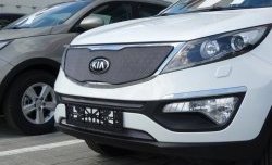 1 539 р. Сетка в решетку радиатора Russtal  KIA Sportage  3 SL (2014-2016) рестайлинг (хром)  с доставкой в г. Санкт‑Петербург. Увеличить фотографию 6