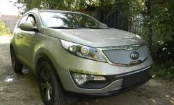 1 539 р. Сетка в решетку радиатора Russtal  KIA Sportage  3 SL (2010-2014) дорестайлинг (хром)  с доставкой в г. Санкт‑Петербург. Увеличить фотографию 1