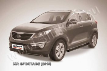 Защита переднего бампера из трубы d57 Slitkoff (радиусная) KIA Sportage 3 SL дорестайлинг (2010-2014)