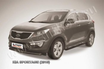 защита переднего бампера из трубы d76 Slitkoff (радиусная) KIA Sportage 3 SL дорестайлинг (2010-2014)