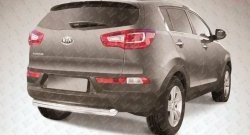 Одинарная защита заднего бампера из трубы диаметром 76 мм Slitkoff KIA (КИА) Sportage (Спортаж)  3 SL (2010-2016) 3 SL дорестайлинг, рестайлинг