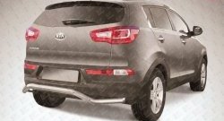 Фигурная защита заднего бампера диаметром 57 мм Slitkoff KIA (КИА) Sportage (Спортаж)  3 SL (2010-2016) 3 SL дорестайлинг, рестайлинг