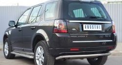 Защита заднего бампера (Ø63 мм волна, нержавейка) Russtal Land Rover Freelander L359 1-ый рестайлинг (2010-2012)