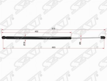 839 р. Правый упор крышки багажника SAT (газовый)  Land Rover Range Rover Sport  1 L320 (2005-2013) дорестайлинг, рестайлинг  с доставкой в г. Санкт‑Петербург. Увеличить фотографию 1