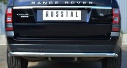 5 599 р. Одинарная защита заднего бампера из трубы диаметром 63 мм (Voque) Russtal  Land Rover Range Rover  4 L405 (2012-2017) дорестайлинг  с доставкой в г. Санкт‑Петербург. Увеличить фотографию 1