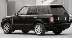 24 199 р. Накладка Verge на задний бампер Land Rover Range Rover 3 L322 дорестайлинг (2002-2006) (Неокрашенная)  с доставкой в г. Санкт‑Петербург. Увеличить фотографию 2