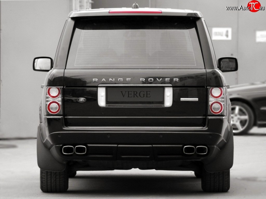 24 199 р. Накладка Verge на задний бампер Land Rover Range Rover 3 L322 дорестайлинг (2002-2006) (Неокрашенная)  с доставкой в г. Санкт‑Петербург