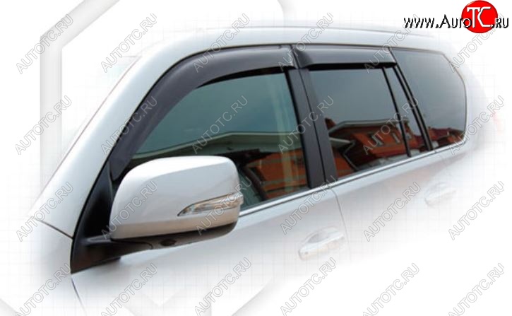 2 699 р. Дефлектора окон CA-Plastic  Lexus GX  460 (2013-2024) 2 J150 1-ый рестайлинг, 2 J150 2-ой рестайлинг (Classic полупрозрачный, Без хром.молдинга, Крепление только на скотч)  с доставкой в г. Санкт‑Петербург