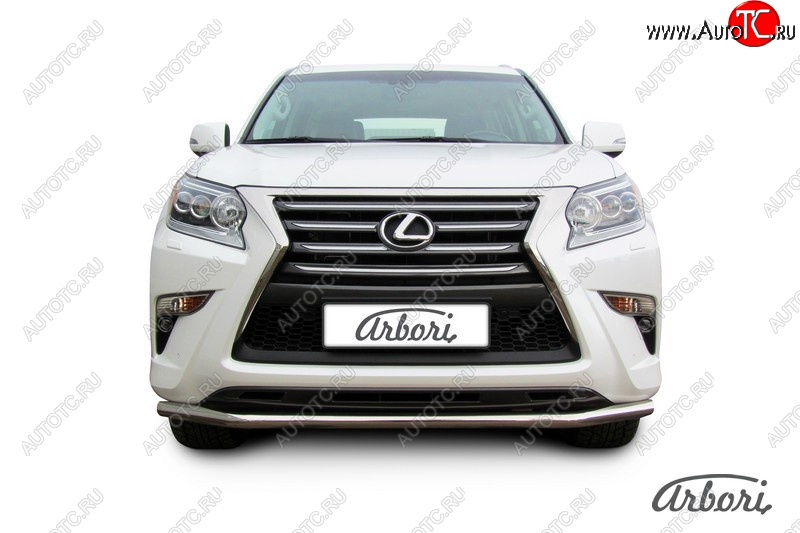 19 079 р. Защита переднего бампера Arbori (нержавейка, 1 труба d57 mm). Lexus GX460 J150 1-ый рестайлинг (2013-2019)  с доставкой в г. Санкт‑Петербург