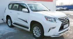 20 399 р. Защита переднего бампера (2 трубыØ63 и 42 мм, нержавейка) Russtal Lexus GX460 J150 1-ый рестайлинг (2013-2019)  с доставкой в г. Санкт‑Петербург. Увеличить фотографию 4