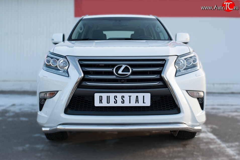 18 999 р. Защита переднего бампера (Ø63 мм волна, нержавейка) Russtal  Lexus GX460  J150 (2013-2022) 1-ый рестайлинг, 2-ой рестайлинг  с доставкой в г. Санкт‑Петербург