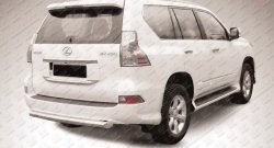 17 999 р. Защита заднего бампера из короткой трубы диаметром 76 мм Slitkoff  Lexus GX  460 (2013-2024) 2 J150 1-ый рестайлинг, 2 J150 2-ой рестайлинг (Нержавейка, Полированная)  с доставкой в г. Санкт‑Петербург. Увеличить фотографию 1