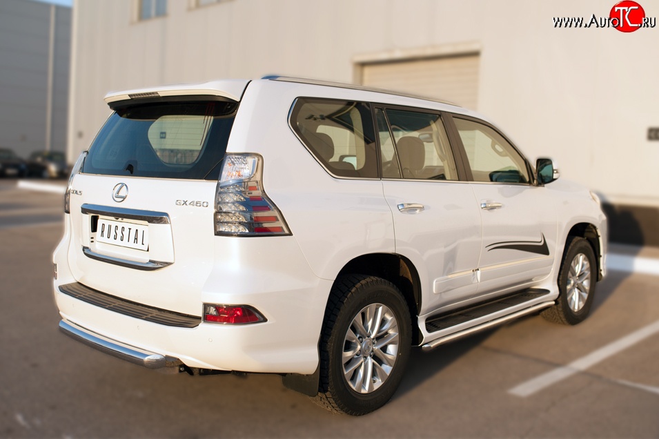 17 999 р. Защита заднего бампера (Ø76 мм, нержавейка) SLITKOFF  Lexus GX460  J150 (2013-2022) 1-ый рестайлинг, 2-ой рестайлинг  с доставкой в г. Санкт‑Петербург