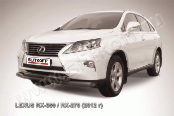 15 999 р. Защита переднего бампера из труб d76+57 Slitkoff Lexus RX 270 AL20 дорестайлинг (2015-2019) (Цвет: серебристый)  с доставкой в г. Санкт‑Петербург. Увеличить фотографию 1