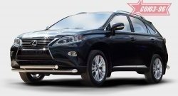 Защита переднего бампера двойная Souz-96 (d76/75х42). Lexus RX 270 AL20 дорестайлинг (2015-2019)