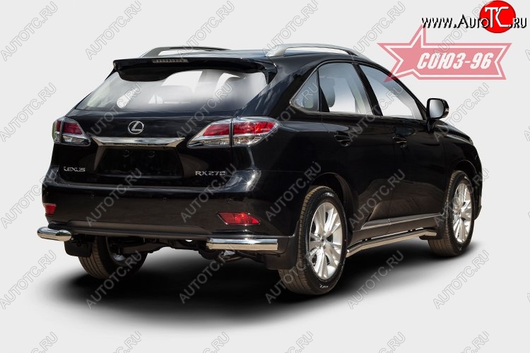 1 249 р. Защита заднего бампера из боковых уголков (d76) Souz-96 Lexus RX 270 AL20 дорестайлинг (2015-2019)  с доставкой в г. Санкт‑Петербург