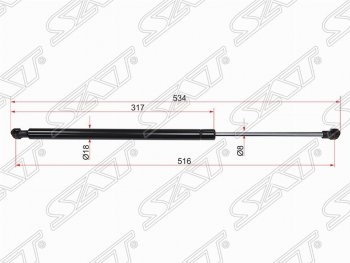 Упор капота SAT (газовый) Lexus GS 300 S190 дорестайлинг (2005-2006)