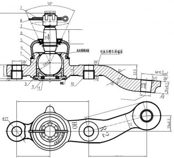 1 439 р. Шаровая опора передняя правая SAT  Lexus GS  300 (1997-2001), Toyota Aristo  S160 (1997-2001)  с доставкой в г. Санкт‑Петербург. Увеличить фотографию 1