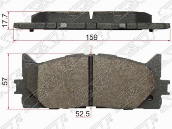 1 479 р. Комплект тормозных колодок SAT  Lexus GS300  S190 (2007-2012), Lexus GS350  L10 (2011-2016), Lexus GS450H  L10 (2011-2015), Lexus GX460  J150 (2009-2022), Toyota Camry ( XV40,  XV50) (2006-2014)  с доставкой в г. Санкт‑Петербург. Увеличить фотографию 1