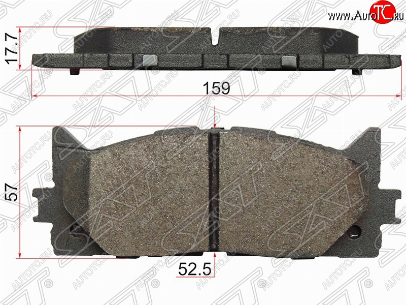 1 479 р. Комплект тормозных колодок SAT  Lexus GS300  S190 (2007-2012), Lexus GS350  L10 (2011-2016), Lexus GS450H  L10 (2011-2015), Lexus GX460  J150 (2009-2022), Toyota Camry ( XV40,  XV50) (2006-2014)  с доставкой в г. Санкт‑Петербург