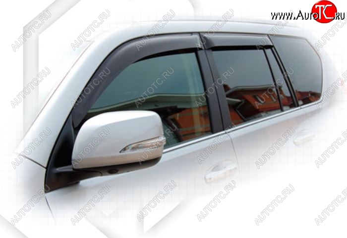 2 599 р. Дефлектора окон CA-Plastiс  Lexus GX  460 (2009-2013) 2 J150 дорестайлинг (Classic полупрозрачный, Без хром.молдинга, Крепление только на скотч)  с доставкой в г. Санкт‑Петербург