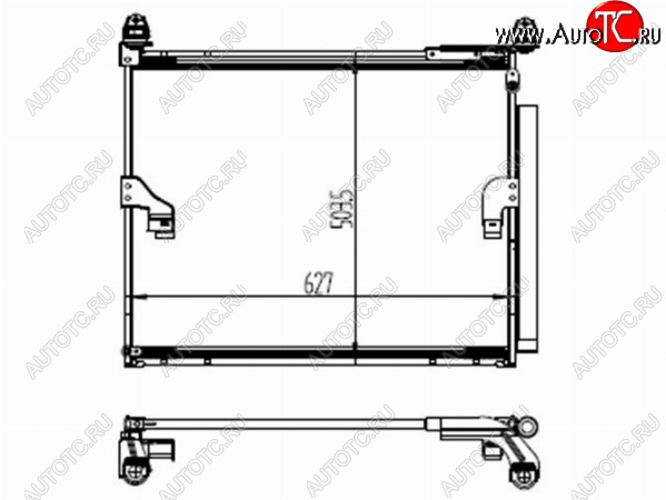 6 699 р. Радиатор кондиционера SAT  Lexus GX460  J150 (2009-2013), Toyota 4Runner  N280 (2009-2013), Toyota Land Cruiser Prado  J150 (2009-2013)  с доставкой в г. Санкт‑Петербург