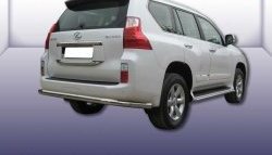 17 699 р. Защита заднего бампера из трубы диаметром 76 мм Slitkoff  Lexus GX  460 (2009-2013) 2 J150 дорестайлинг (Нержавейка, Полированная)  с доставкой в г. Санкт‑Петербург. Увеличить фотографию 1