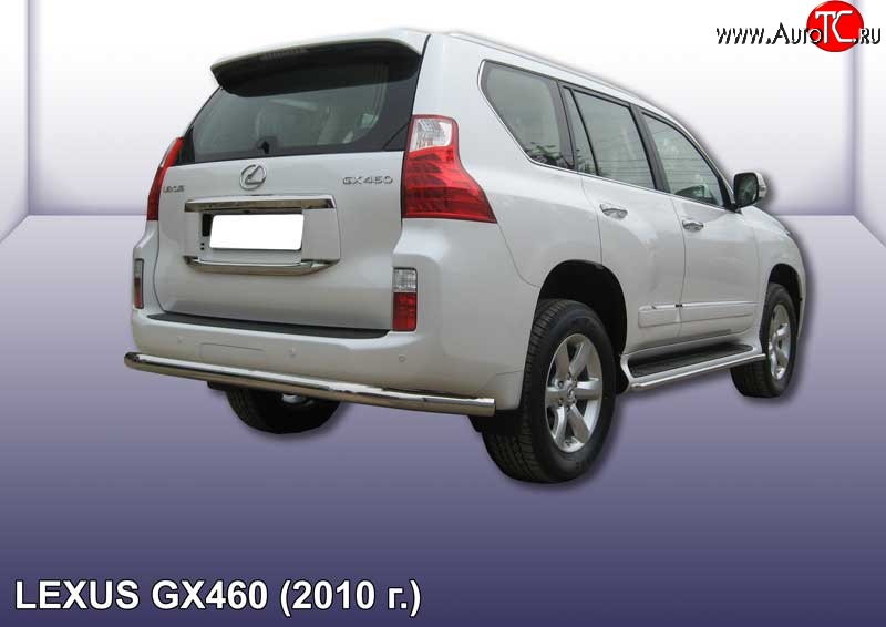 17 699 р. Защита заднего бампера из трубы диаметром 76 мм Slitkoff  Lexus GX  460 (2009-2013) 2 J150 дорестайлинг (Нержавейка, Полированная)  с доставкой в г. Санкт‑Петербург