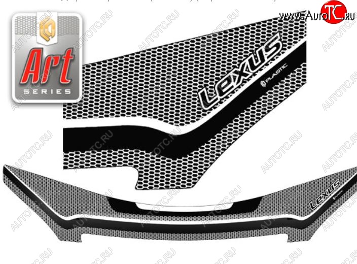 2 459 р. Дефлектор капота CA-Plastiс  Lexus GX  470 J120 (2002-2007) (Серия Art белая)  с доставкой в г. Санкт‑Петербург