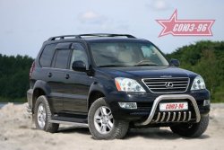 Защита переднего бампера Souz-96 (d76) Lexus GX 470 J120 дорестайлинг (2002-2007)