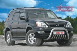 Защита переднего бампера Souz-96 (d76) Lexus GX 470 J120 дорестайлинг (2002-2007)