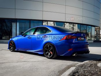 15 499 р. Накладки на пластиковые пороги (сплиттеры) MV-tuning  Lexus IS250  XE30 седан (2013-2016) дорестайлинг (Неокрашенные)  с доставкой в г. Санкт‑Петербург. Увеличить фотографию 1