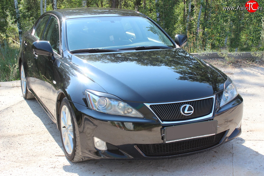 839 р. Реснички на фары RA  Lexus IS  250 XE20 седан (2005-2013) доресталийнг (Неокрашенные)  с доставкой в г. Санкт‑Петербург