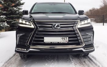 22 699 р. Накладка на передний бампер Автократ (без LED-оптики) Lexus LX450d J200 2-ой рестайлинг (2015-2022) (Неокрашенная)  с доставкой в г. Санкт‑Петербург. Увеличить фотографию 10