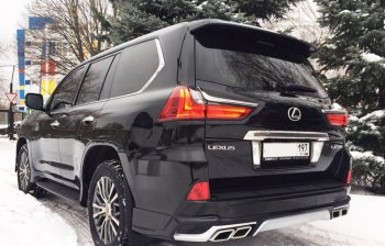 22 699 р. Накладка заднего бампера Автократ (без глушителя)  Lexus LX450d  J200 - LX570  J200 (Неокрашенная)  с доставкой в г. Санкт‑Петербург. Увеличить фотографию 1