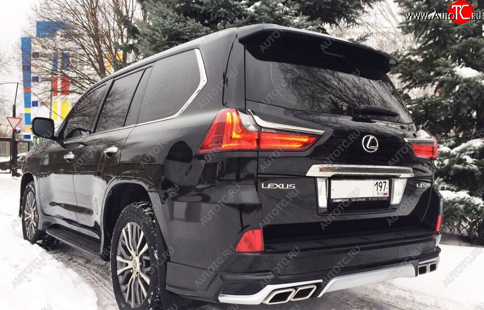 22 699 р. Накладка заднего бампера Автократ (без глушителя)  Lexus LX450d  J200 - LX570  J200 (Неокрашенная)  с доставкой в г. Санкт‑Петербург