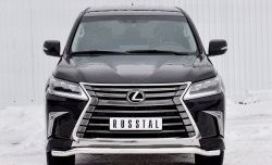 13 999 р. Защита переднего бампера (Ø63 мм, нержавейка) Russtal Lexus LX450d J200 2-ой рестайлинг (2015-2022)  с доставкой в г. Санкт‑Петербург. Увеличить фотографию 1