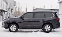 13 349 р. Защита порогов из круглой трубы диаметром 42 мм Russtal Lexus LX450d J200 2-ой рестайлинг (2015-2022)  с доставкой в г. Санкт‑Петербург. Увеличить фотографию 3