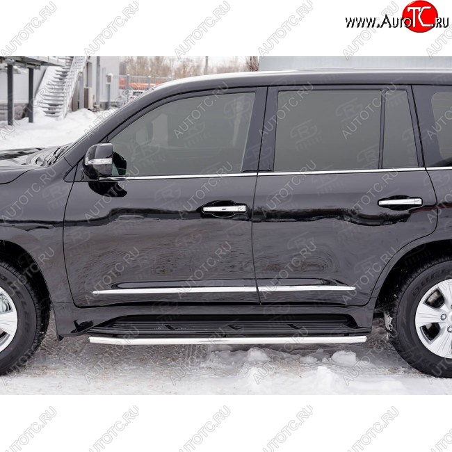 14 999 р. Защита порогов из круглой трубы диаметром 42 SLITKOFF v3 Lexus LX450d J200 2-ой рестайлинг (2015-2022)  с доставкой в г. Санкт‑Петербург