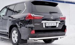 14 599 р. Защита заднего бампера (Ø63 мм, нержавейка, NOT F-SPORT/HERITAGE) Russtal Lexus LX450d J200 2-ой рестайлинг (2015-2022)  с доставкой в г. Санкт‑Петербург. Увеличить фотографию 4