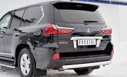 18 599 р. Защита заднего бампера (Ø76 мм, нержавейка, NOT F-SPORT/HERITAGE) SLITKOFF  Lexus LX450d  J200 - LX570  J200  с доставкой в г. Санкт‑Петербург. Увеличить фотографию 4