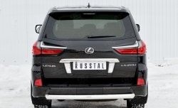 Защита заднего бампера (Ø76 мм, нержавейка, NOT F-SPORT/HERITAGE) Russtal Lexus LX450d J200 2-ой рестайлинг (2015-2022)