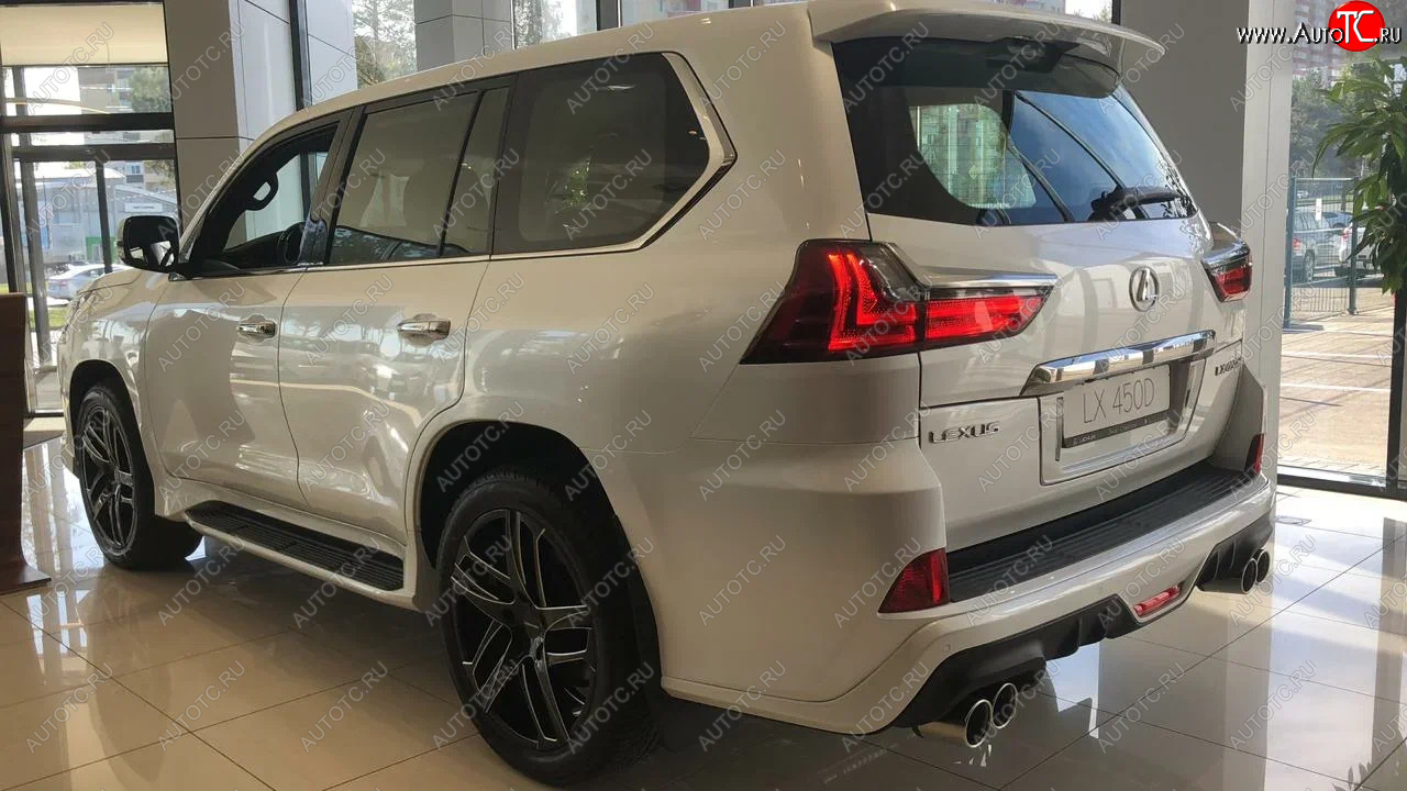 37 899 р. Юбка заднего бампера HEMMES  Lexus LX450d  J200 - LX570  J200 (Неокрашенная)  с доставкой в г. Санкт‑Петербург