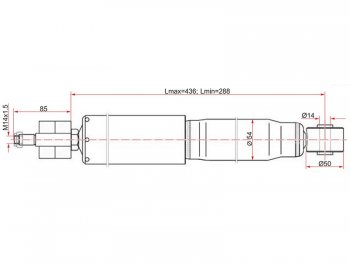 Амортизатор передний LH=RH SAT Toyota Land Cruiser 100 дорестайлинг (1998-2002)