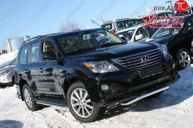 14 309 р. Защита переднего бампера Sport Package Souz-96 (d60) Lexus LX570 J200 дорестайлинг (2007-2012)  с доставкой в г. Санкт‑Петербург