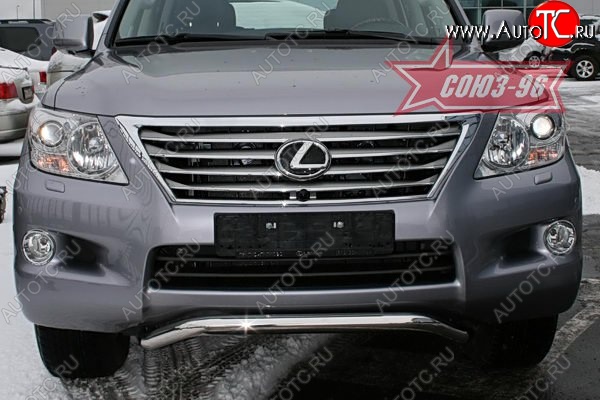 22 999 р. Защита переднего бампера Souz-96 (d60) Lexus LX570 J200 дорестайлинг (2007-2012)  с доставкой в г. Санкт‑Петербург