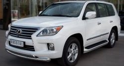 25 999 р. Защита переднего бампера (2 трубыØ76 и 63 мм, нержавейка) Russtal Lexus LX570 J200 дорестайлинг (2007-2012)  с доставкой в г. Санкт‑Петербург. Увеличить фотографию 4